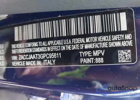 2016 Jeep Renegade Sport from USA, damaged, VIN ZACCJAAT3GPC95611